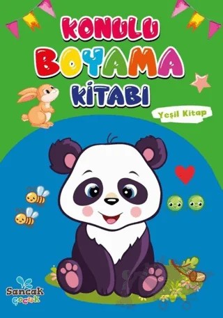 Konulu Boyama Kitabı - Yeşil Kitap – Kolektif – Sancak Çocuk kitap kapağı