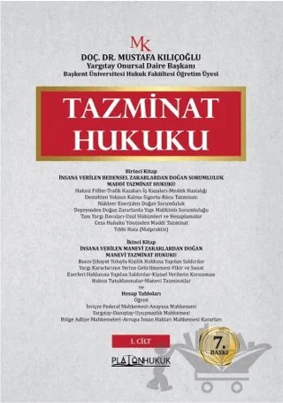 Tazminat Hukuku 2 Cilt – Mustafa Kılıçoğlu – Platon Hukuk kitap kapağı