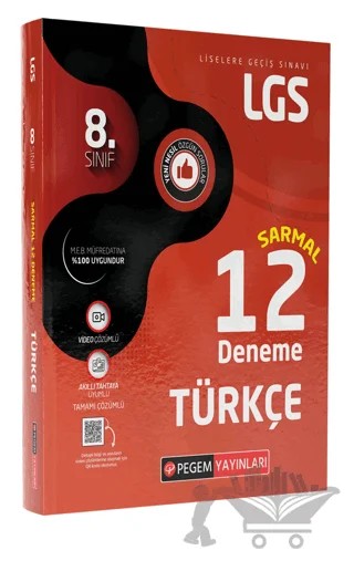 LGS 8.Sınıf Türkçe Sarmal 12 Deneme – Kolektif – Pegem Akademi Yayıncılık kitap kapağı