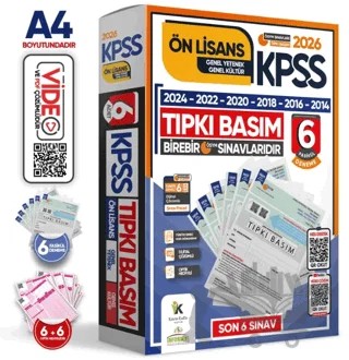 2026 KPSS Ön Lisans ÖSYM Çıkmış Soru Tıpkı Basım 6lı Deneme Paketi Türkiye Geneli Dijital Çözümlü – Kolektif – Karakutu Yayın kitap kapağı