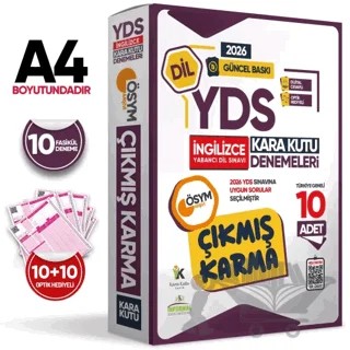 2026 YDS İNGİLİZCE ÖSYM Çıkmış Karma Kara Kutu Deneme Paketi 10lu Dijital Cevaplı – Kolektif – Karakutu Yayın kitap kapağı