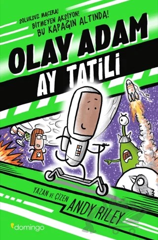 Olay Adam: Ay Tatili – Andy Riley – Domingo Yayınevi kitap kapağı