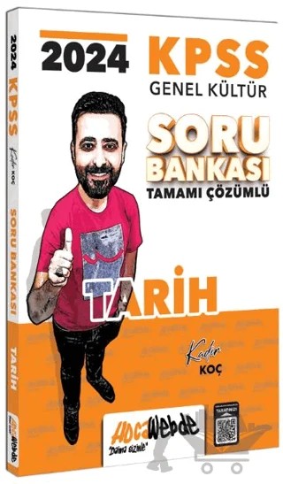 KPSS Tarih Tamamı Çözümlü Soru Bankası – Kadir Koç – HocaWebde Yayınları kitap kapağı