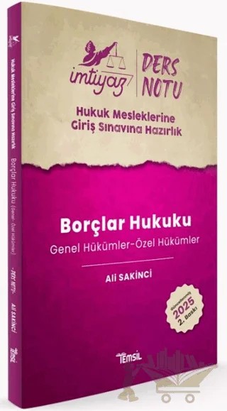 İmtiyaz HMGS Borçlar Hukuku Genel Hükümler - Özel Hükümler Ders Notları – Ali Sakinci – Temsil Kitap kitap kapağı