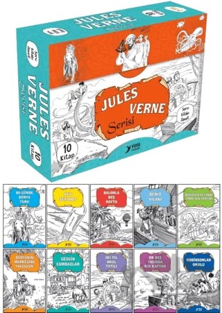 4. Sınıf Jules Verne Serisi (10 Kitaplık Set) – Jules Verne – Yuva Yayınları kitap kapağı