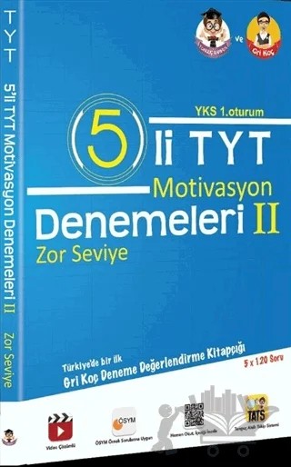 YKS 1. Oturum 5’li TYT Motivasyon Denemeleri 2 Zor Seviye – Kolektif – Tonguç Akademi kitap kapağı