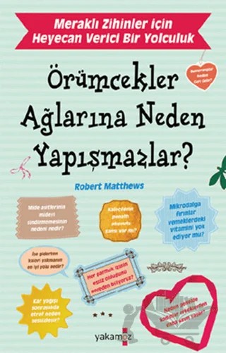 Örümcekler Ağlarına Neden Yapışmazlar? – Robert Matthews – Yakamoz Yayınevi kitap kapağı