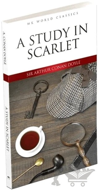 A Study in Scarlet - İngilizce Roman – Sir Arthur Conan Doyle – MK Publications kitap kapağı