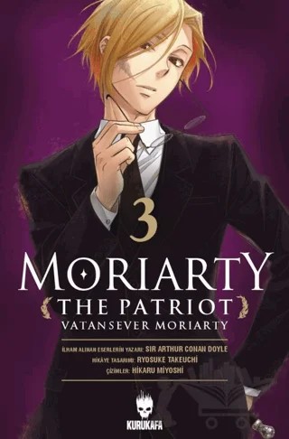 Moriarty the Patriot - Vatansever Moriarty 3 – Ryosuke Takeuchi – Kurukafa Yayınevi kitap kapağı