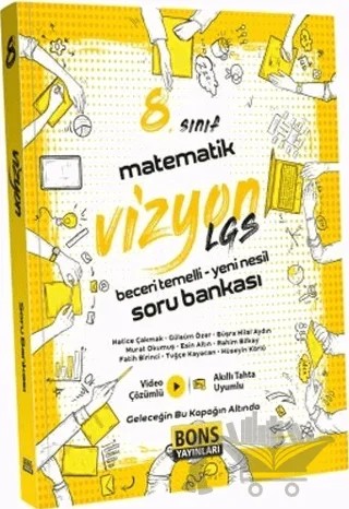 2022 8. Sınıf Vizyon Matematik Soru Bankası – Kolektif – Bons Yayınları kitap kapağı
