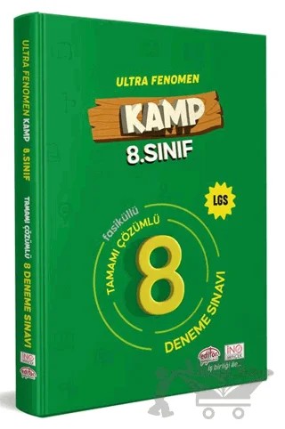 8. Sınıf Kamp Fenomen LGS Tamamı Çözümlü 8 Deneme Sınavı – Kolektif – Editör Yayınevi kitap kapağı