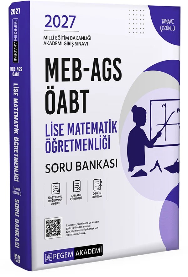 2027 MEB AGS ÖABT Lise Matematik Öğretmenliği Tamamı Çözümlü Soru Bankası – Değerli Okuyucularımız – Pegem Akademi Yayıncılık kitap kapağı
