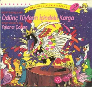 Ezop Masalları Ödünç Tüylerin İçindeki Karga / Yalancı Çoban – Aisopos – İnkılap Kitabevi kitap kapağı