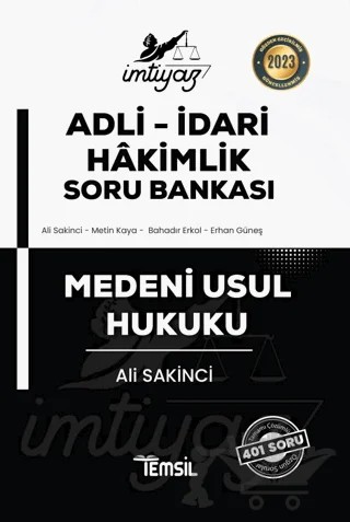 İmtiyaz Adli-İdari Hakimlik Medeni Usul Hukuku Soru Bankası – Ali Sakinci – Temsil Kitap kitap kapağı