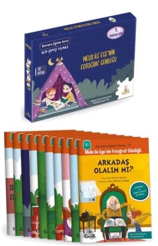 Melis ile Ege’nin Fotoğraf Günlüğü - Davranış Eğitimi Serisi (10 Kitap) – Elif Çiftçi Yılmaz – Floki Çocuk kitap kapağı