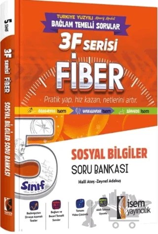 5. Sınıf Sosyal Bilgiler 3F Fiber Soru Bankası – Halil Ateş, Zeynel Adakuş – İSEM Yayıncılık kitap kapağı