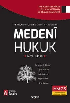 Tablolar, Şemalar, Örnek Olaylar ve Test SorularıylaMedeni Hukuk Temel Bilgiler – Sinan Sami Akkurt, Kemal Erdoğan, Hüseyin Tokat – Seçkin Yayıncılık kitap kapağı