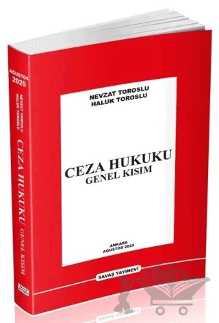 Ceza Hukuku Genel Kısım – Nevzat Toroslu, Haluk Toroslu – Savaş Yayınevi kitap kapağı