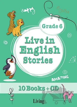 Live in English Stories Grade 6 - 10 – Seval Deniz – Living English Dictionary kitap kapağı