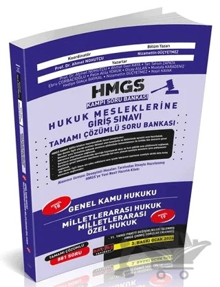 HMGS Kampı Genel Kamu Hukuku, Milletlerarası Hukuk Soru Bankası – Nizamettin Güçyetmez – Savaş Yayınevi kitap kapağı