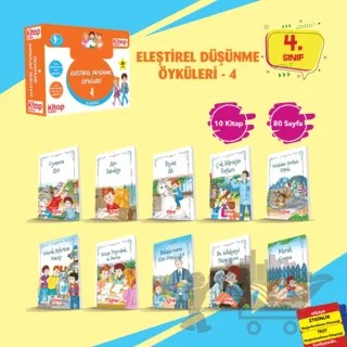 Eleştirel ve Yaratıcı Düşünme Öyküleri - 4 (10 Kitap - Etkinlik Testi - Değerlendirme Testi) – Ali Irmak – Kitap Kulübü Çocuk Yayınları kitap kapağı