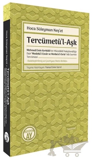Tercümetü’l-Aşk – Hoca Süleyman Neş’et – Büyüyen Ay Yayınları kitap kapağı