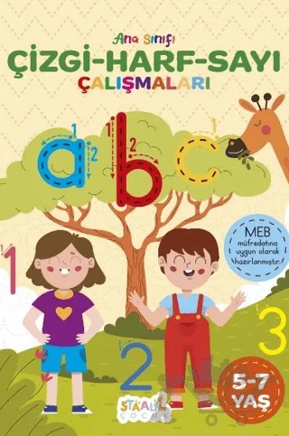 Çizgi- Harf- Sayı Çalışmaları – Kolektif – Staau Çocuk kitap kapağı