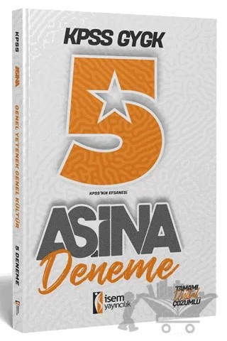 KPSS Aşina Genel Yetenek Genel Kültür Tamamı Çözümlü 5 Dijital Deneme – Kolektif – İSEM Yayıncılık kitap kapağı