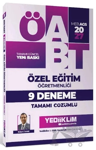 2027 MEB AGS ÖABT Özel Eğitim Öğretmenliği Tamamı Çözümlü 9 Deneme – Bülent Tanık – Yediiklim Yayınları kitap kapağı