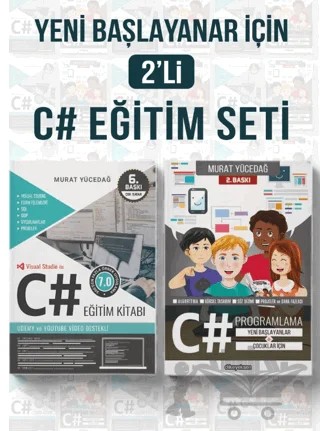 Yeni Başlayanlar için 2'li C# Eğitim Seti (2 Kitap) – Murat Yücedağ – Dikeyeksen Yayın Dağıtım kitap kapağı