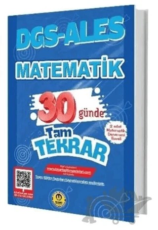 DGS - ALES Matematik 30 Günde Tam Tekrar Soru Bankası – Kolektif – Tasarı Eğitim Yayınları kitap kapağı