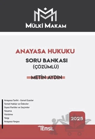 Mülki Makam Anayasa Hukuku Çözümlü Soru Bankası – Metin Aydın – Temsil Kitap kitap kapağı
