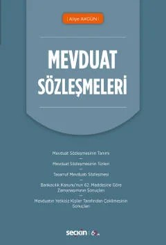 Mevduat Sözleşmeleri – Aliye Akgün – Seçkin Yayıncılık kitap kapağı