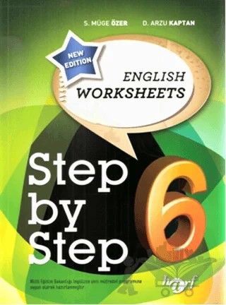 Step by Step 6: English Worksheets – D. Arzu Kaptan, S. Müge Özer – Harf Eğitim Yayıncılık kitap kapağı