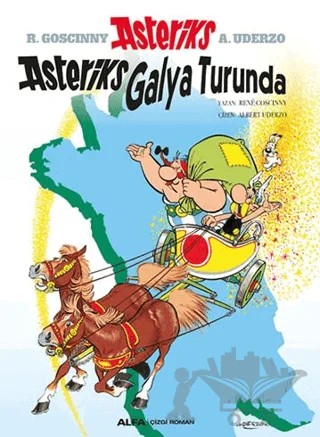 Asteriks 5 - Asteriks Galya Turunda – Rene Goscinny – Alfa Yayınları kitap kapağı