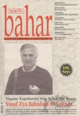 Berfin Bahar Aylık Kültür, Sanat ve Edebiyat Dergisi Sayı: 100 – Berfin Bahar Dergisi kitap kapağı
