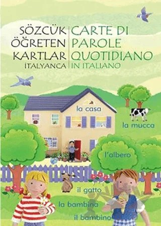 Sözcük Öğreten Kartlar - İtalyanca – Kolektif – 1001 Çiçek Kitaplar kitap kapağı