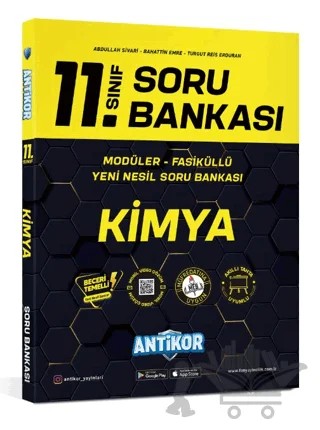 11. Sınıf Kimya Soru Bankası 2022 – Kolektif – Antikor Yayınları kitap kapağı