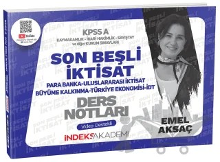 2025 KPSS A Grubu İktisat Son Beşli Video Ders Notları – Emel Aksaç – İndeks Akademi Yayıncılık kitap kapağı