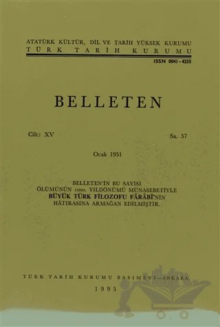 Belleten Sayı: 57 Cilt: 15 – Türk Tarih Kurumu Yayınları kitap kapağı