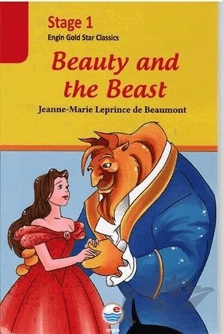 Beauty and the Beast - Stage 1 – Jeanne-Marie Leprince de Beaumont – Engin Yayınevi kitap kapağı