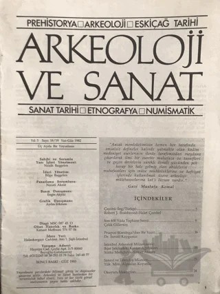 Arkeoloji ve Sanat Dergisi Sayı 18 - 19 – Arkeoloji ve Sanat Dergisi kitap kapağı