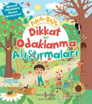 Dikkat ve Odaklanma Alıştırmaları - Ara-Bul – Kasia Dudziuk, Megan Higgins – İş Bankası Kültür Yayınları kitap kapağı