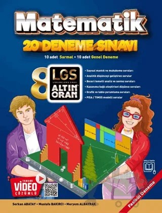 8. Sınıf Matematik 20 Deneme Sınavı – Mustafa Bakırcı, Serkan Atabay – Borealis Yayıncılık kitap kapağı
