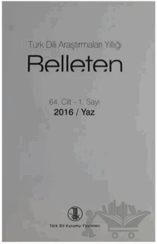 Türk Dili Araştırmaları Yıllığı - Belleten 2016 / Yaz – Kolektif – Türk Dil Kurumu Yayınları kitap kapağı