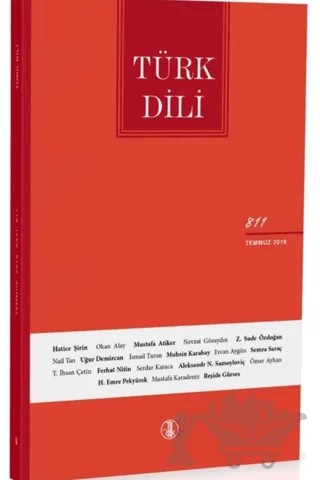 Türk Dili Dergisi Sayı: 811 Temmuz 2019 – Türk Dil Kurumu Yayınları kitap kapağı