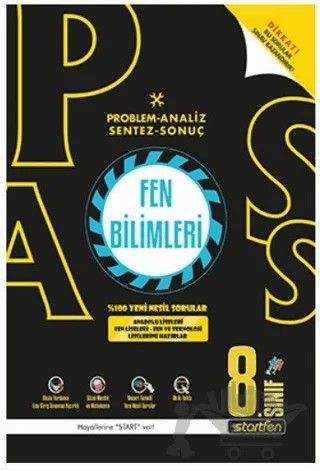 8. Sınıf Fen Bilimleri PASS Soru Bankası – Kolektif – Startfen Yayınları kitap kapağı