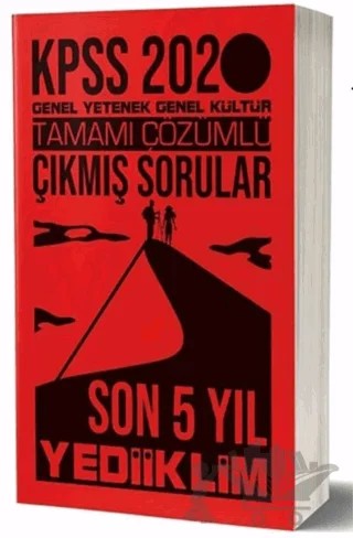 2020 KPSS Genel Yetenek Genel Kültür Tamamı Çözümlü Son 5 Yıl Çıkmış Sorular – Kolektif – Yediiklim Yayınları kitap kapağı