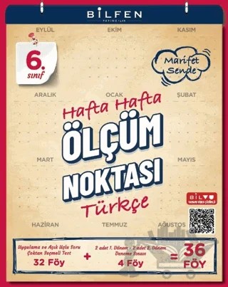 6. Sınıf Türkçe Hafta Hafta Ölçüm Noktası – Kolektif – Bilfen Yayıncılık kitap kapağı