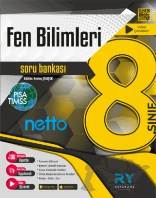 Netto LGS 8. Sınıf Fen Bilimleri Soru Bankası 7 Deneme İlaveli – Kolektif – Referans Yayınları kitap kapağı